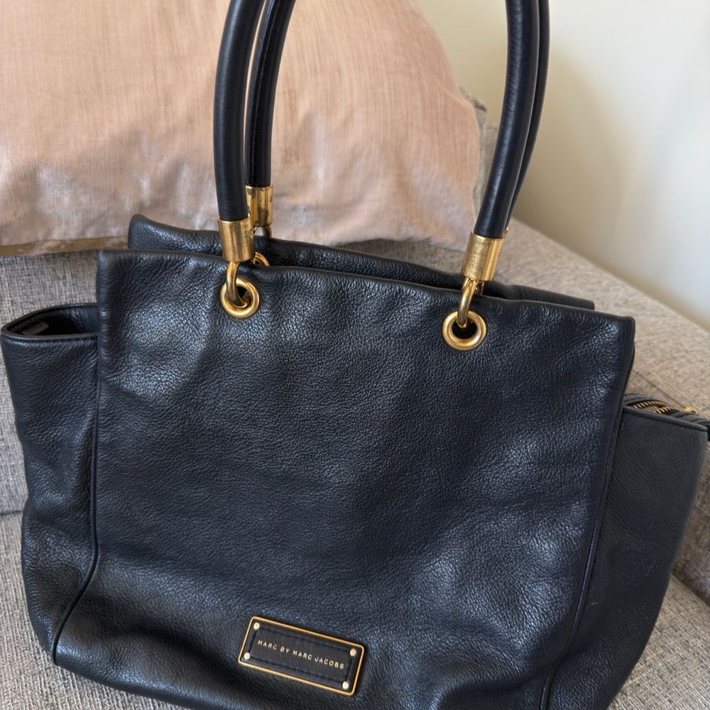 Marc by Marc Jacobs Black Leather Tote Bag